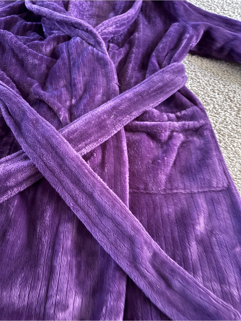 Women's Sonoma Goods For Life® Long Plush Wrap Rob Purple Size X-Small - Picture 7 of 9
